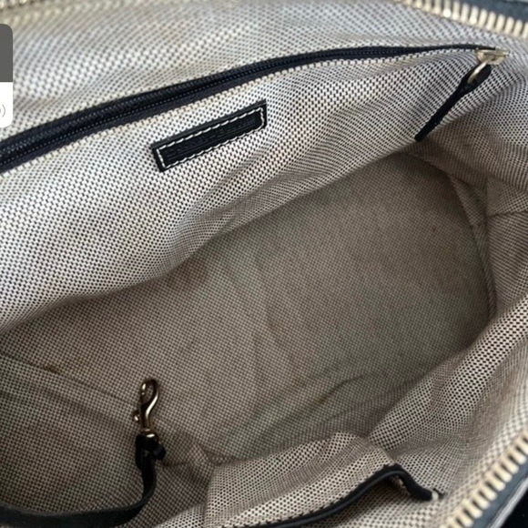 DOONEY AND BOURKE Large Domed Satchel Fabric with Classic Print - Picture 5 of 7